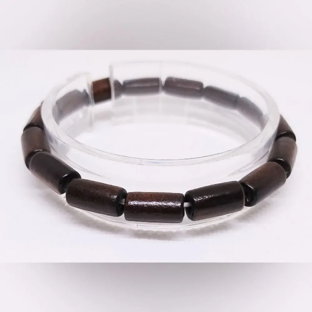 Men's bracelet beaded beads brown‎ new e47